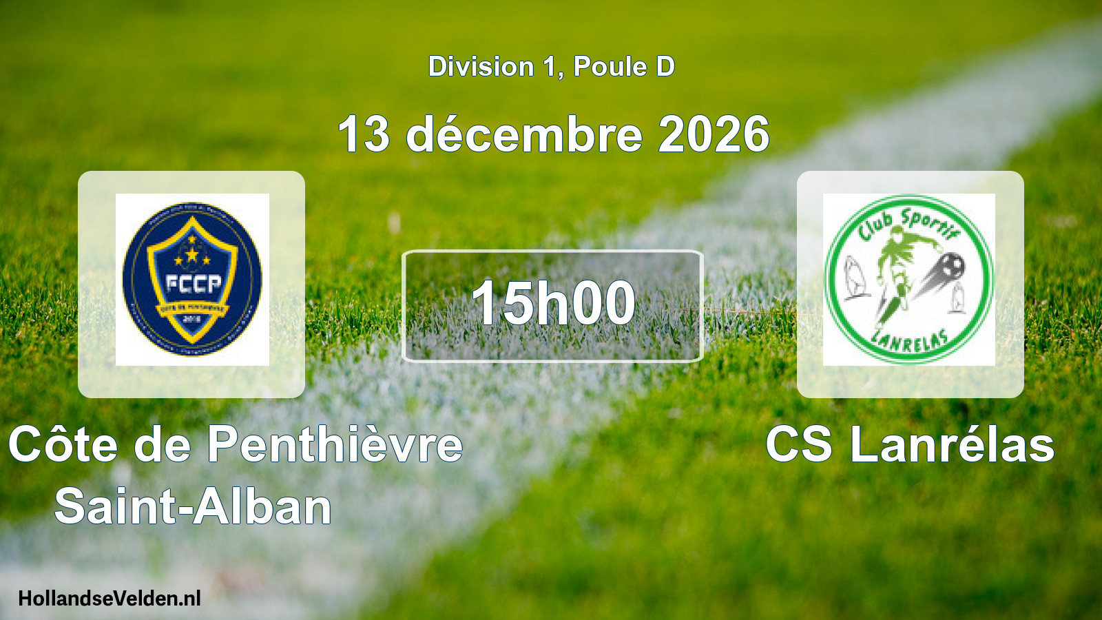 Geplande wedstrijd: FC Côte de Penthièvre Saint-Alban - CS Lanrélas (13 december 2026)