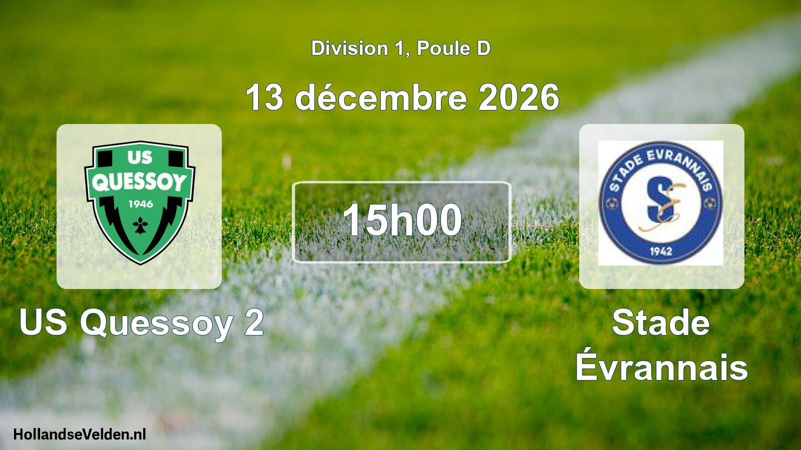 Scheduled Match: US Quessoy 2 - Stade Évrannais (13 December 2026)