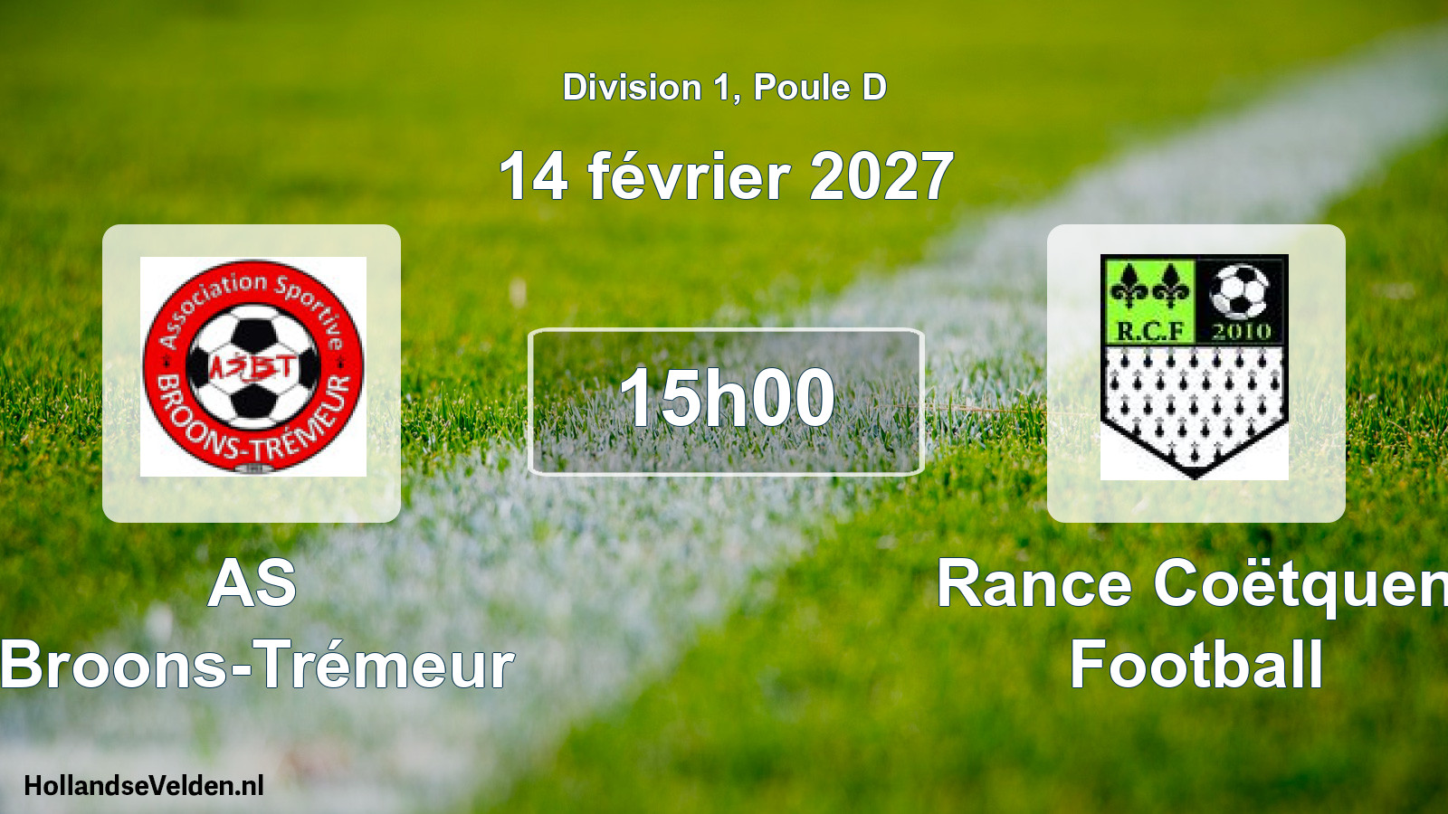Scheduled Match: AS Broons-Trémeur - Rance Coëtquen Football (14 February 2027)