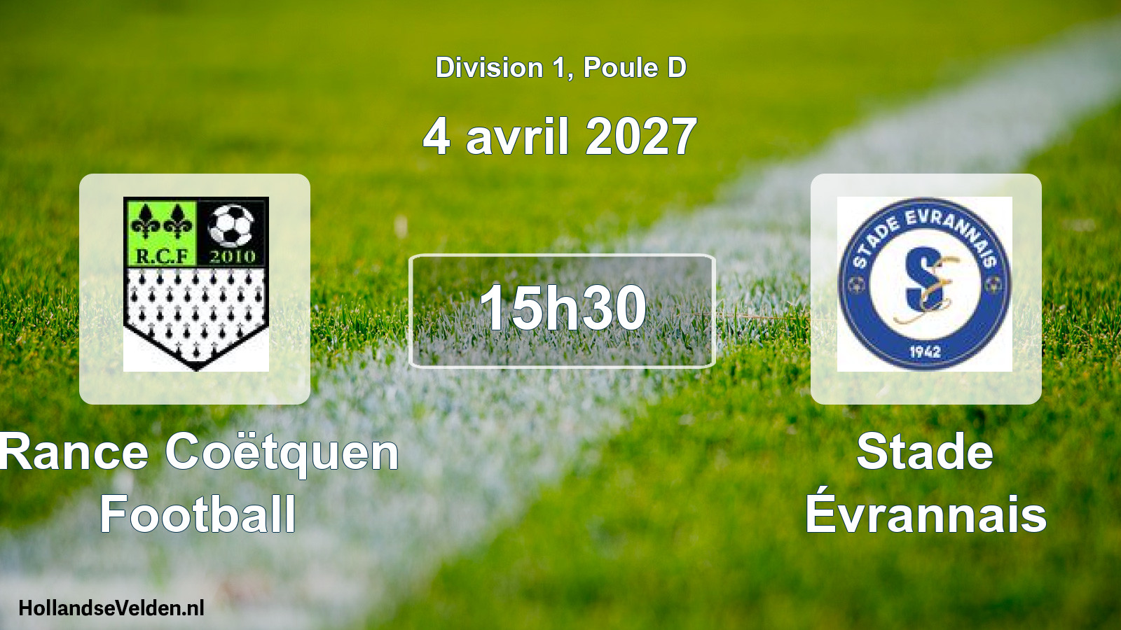 Scheduled Match: Rance Coëtquen Football - Stade Évrannais (4 April 2027)