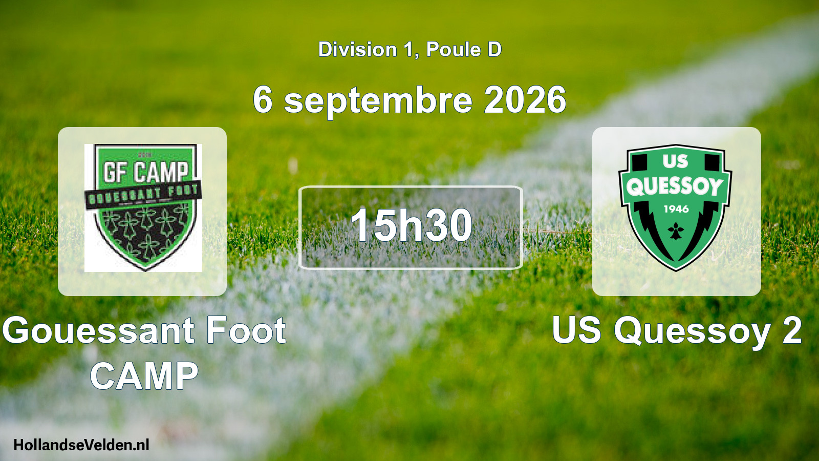 Match programmé: Gouessant Foot CAMP - US Quessoy 2 (6 septembre 2026)