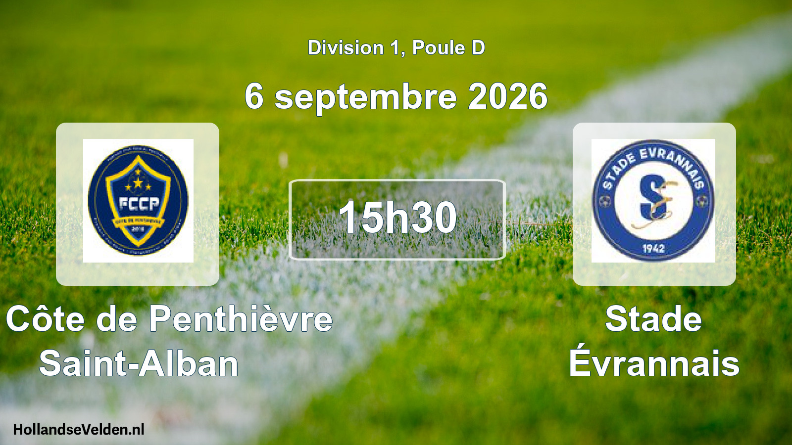 Scheduled Match: FC Côte de Penthièvre Saint-Alban - Stade Évrannais (6 September 2026)
