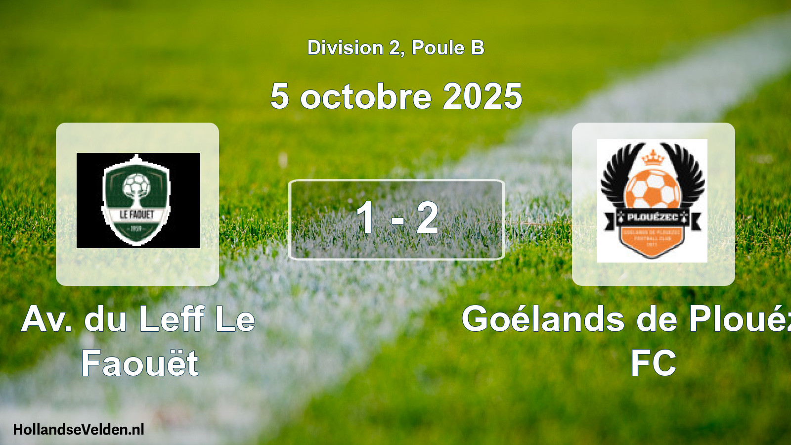 Gespeelde wedstrijd: Av. du Leff Le Faouët - Goélands de Plouézec FC 1 - 2 (5 oktober 2025)