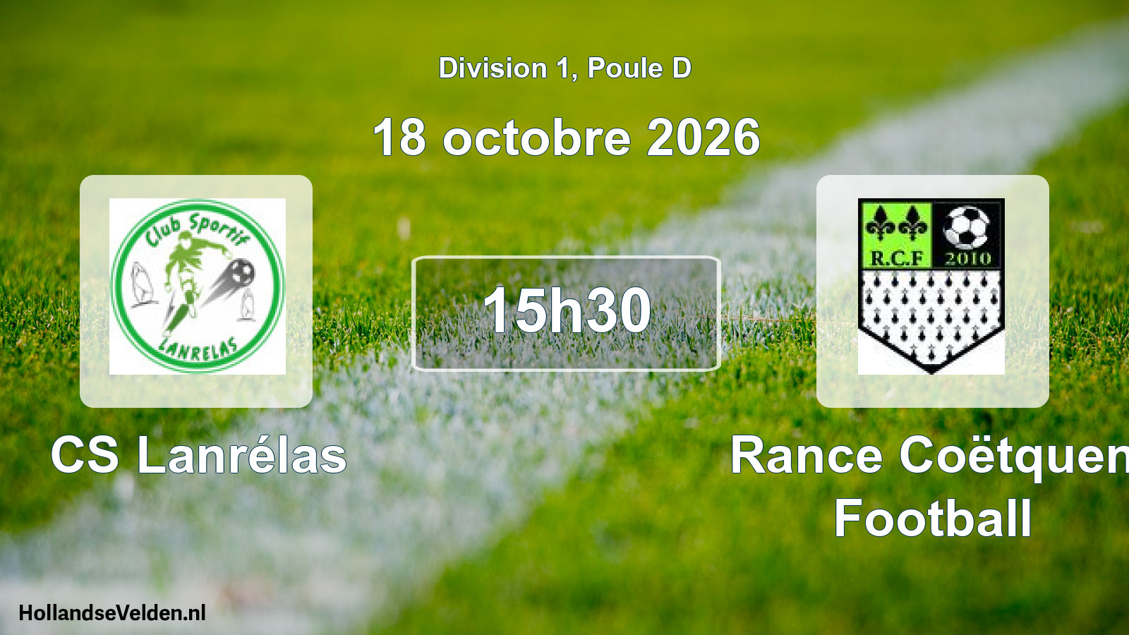 Match programmé: CS Lanrélas - Rance Coëtquen Football (18 octobre 2026)