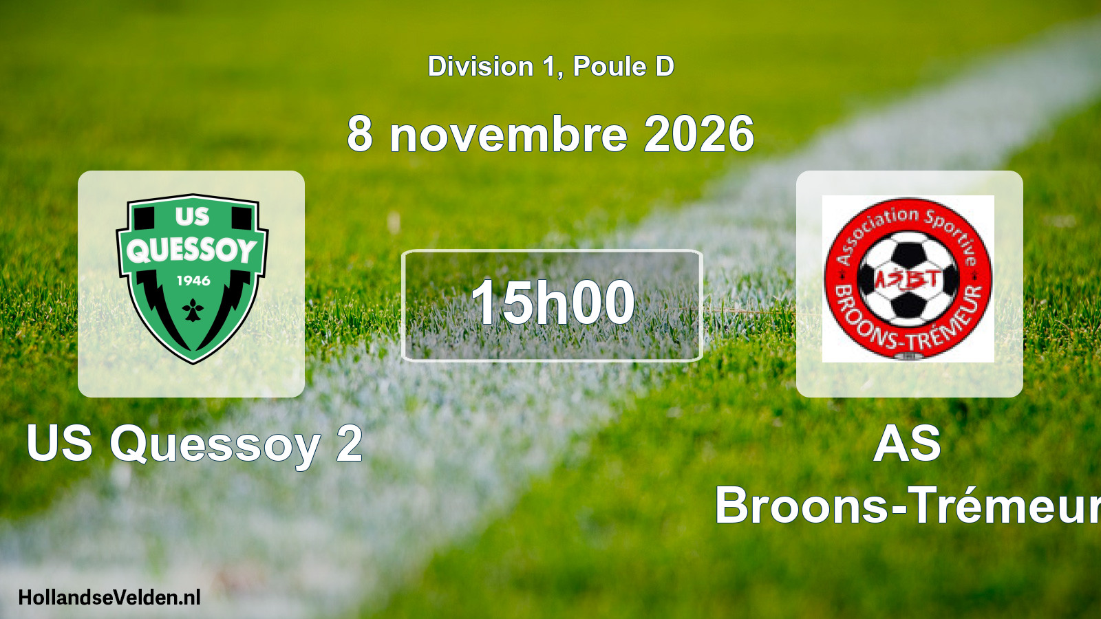 Scheduled Match: US Quessoy 2 - AS Broons-Trémeur (8 November 2026)