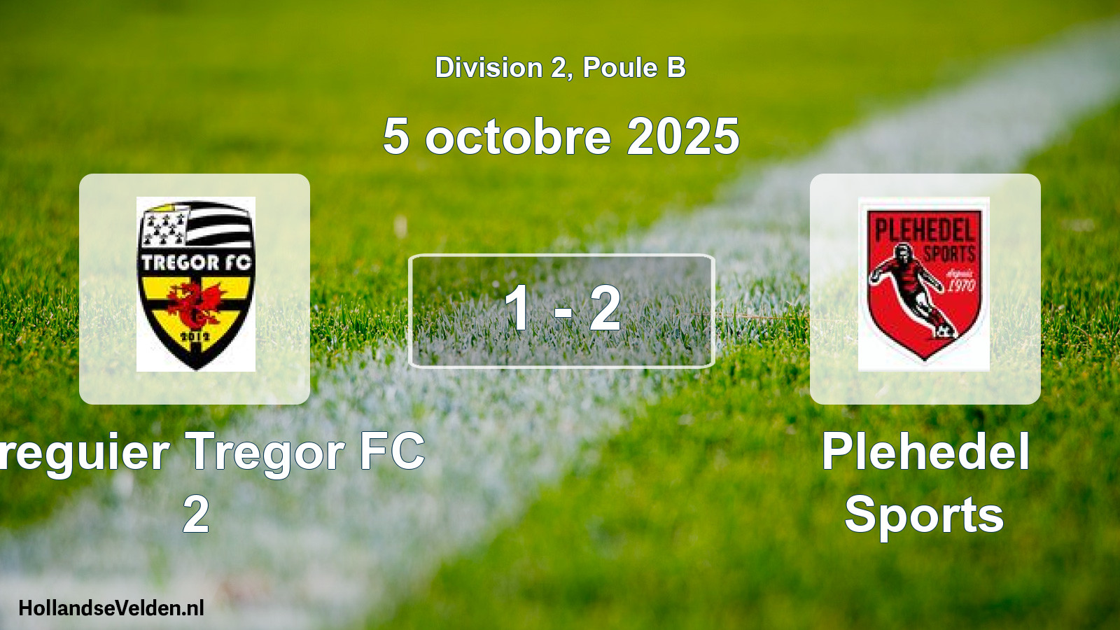 Match joué: Treguier Tregor FC 2 - Plehedel Sports 1 - 2 (5 octobre 2025)