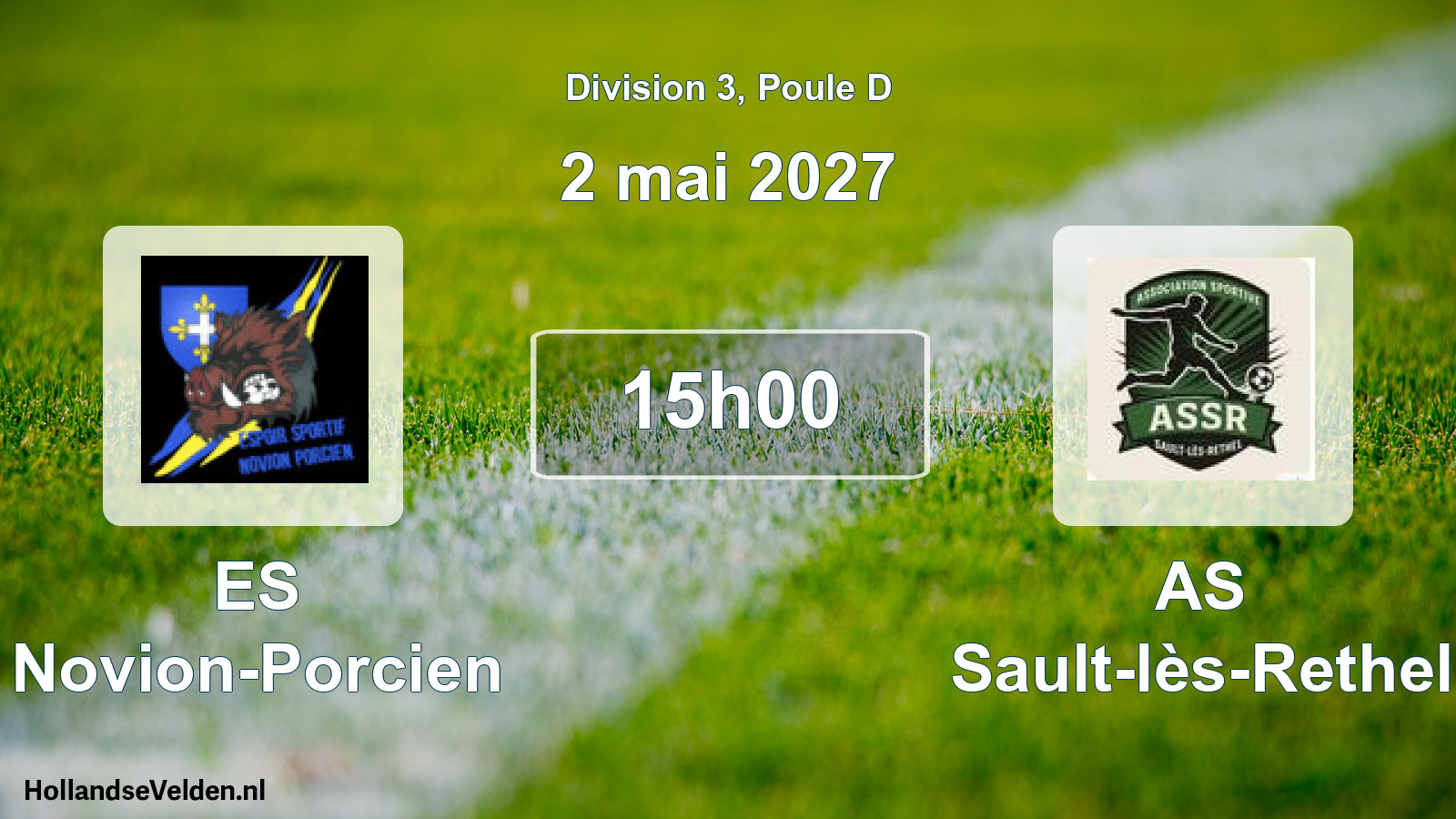 Match programmé: ES Novion-Porcien - AS Sault-lès-Rethel (2 mai 2027)