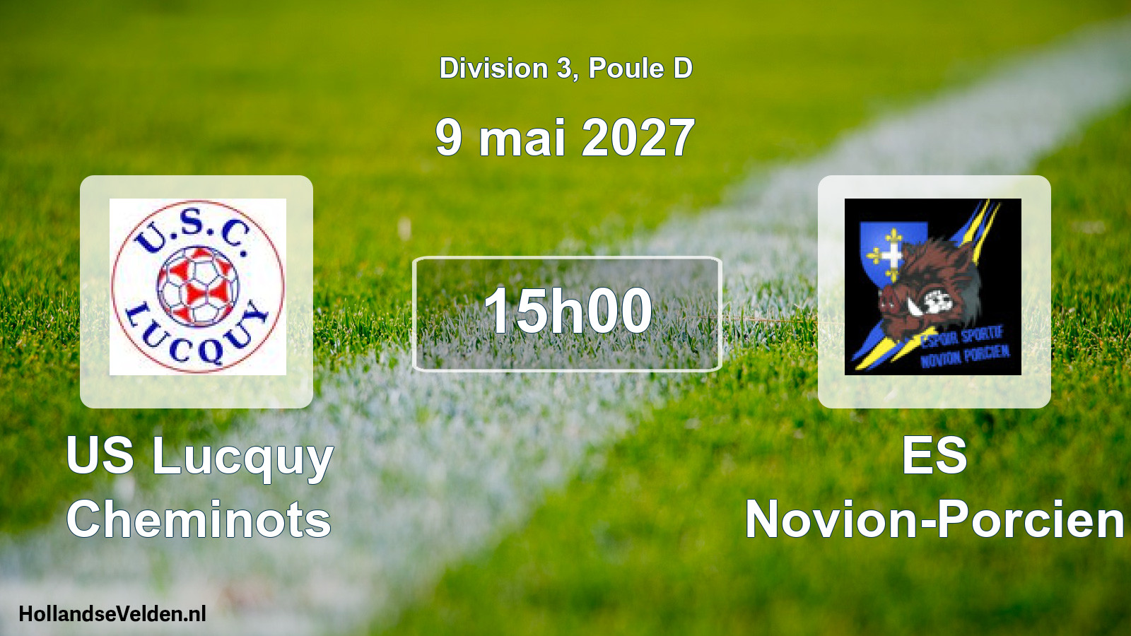 Match programmé: US Lucquy Cheminots - ES Novion-Porcien (9 mai 2027)