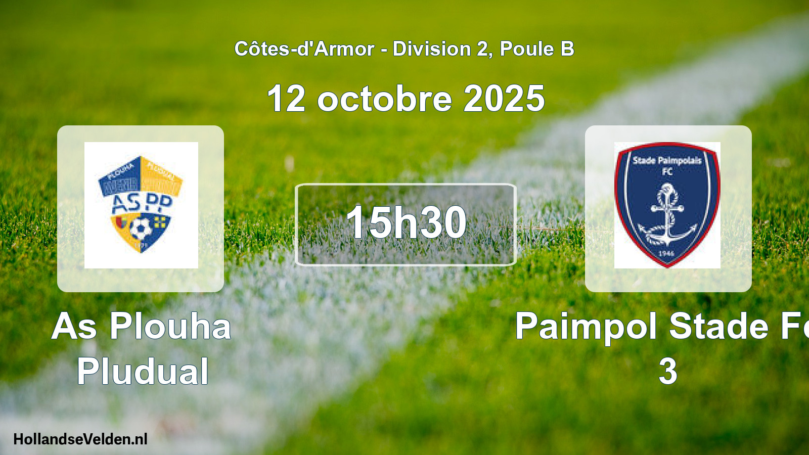 Geplande wedstrijd: As Plouha Pludual - Paimpol Stade Fc 3 (12 octobre 2025)