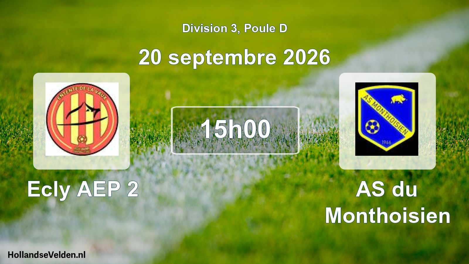 Match programmé: Ecly AEP 2 - AS du Monthoisien (20 septembre 2026)