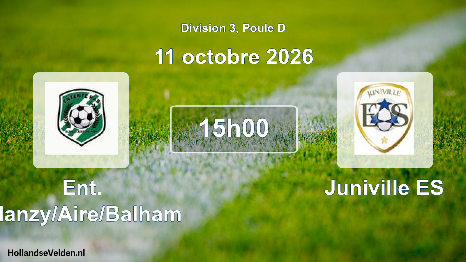 Match programmé: Ent. Blanzy/Aire/Balham - Juniville ES (11 octobre 2026)
