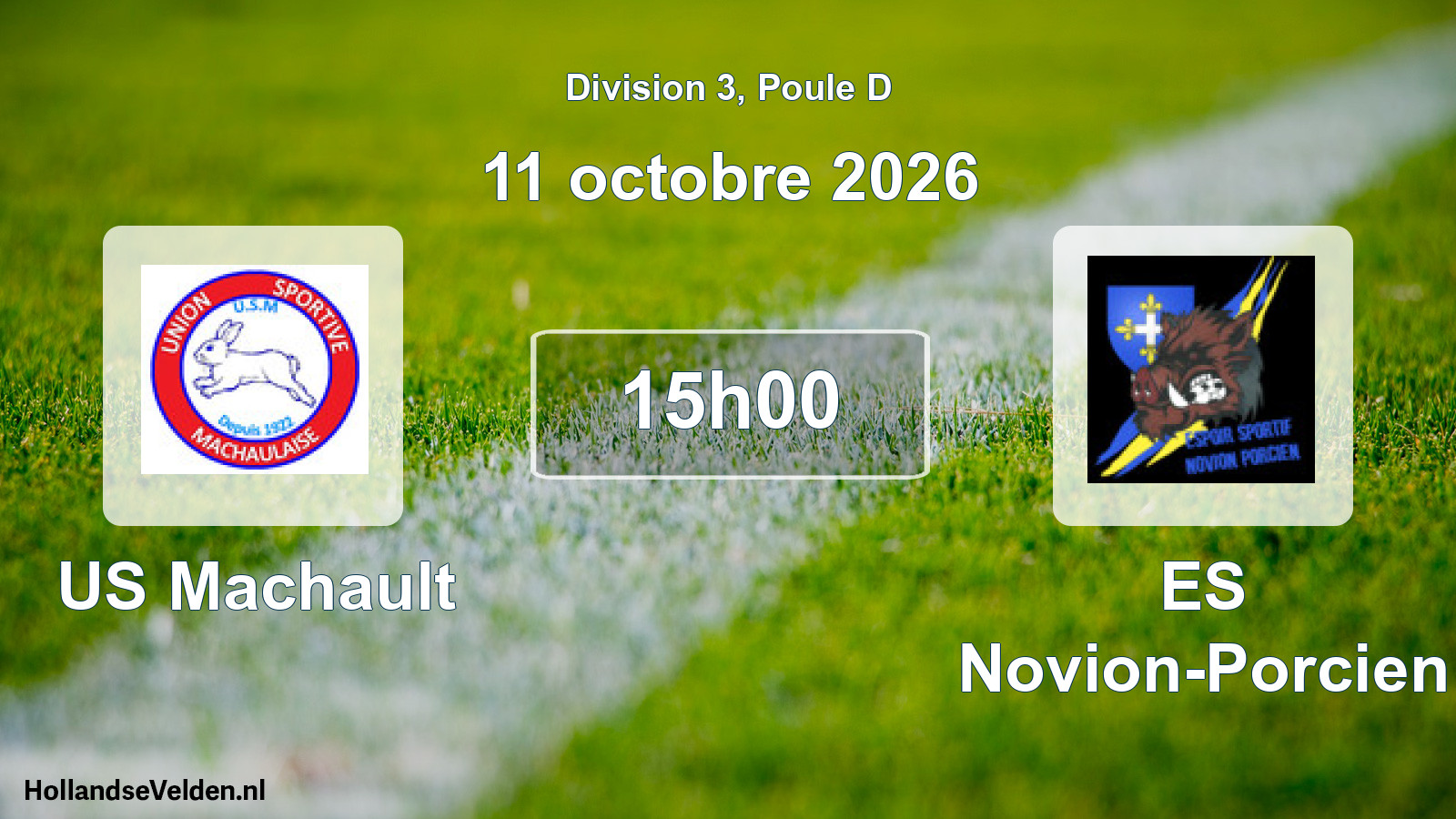 Match programmé: US Machault - ES Novion-Porcien (11 octobre 2026)