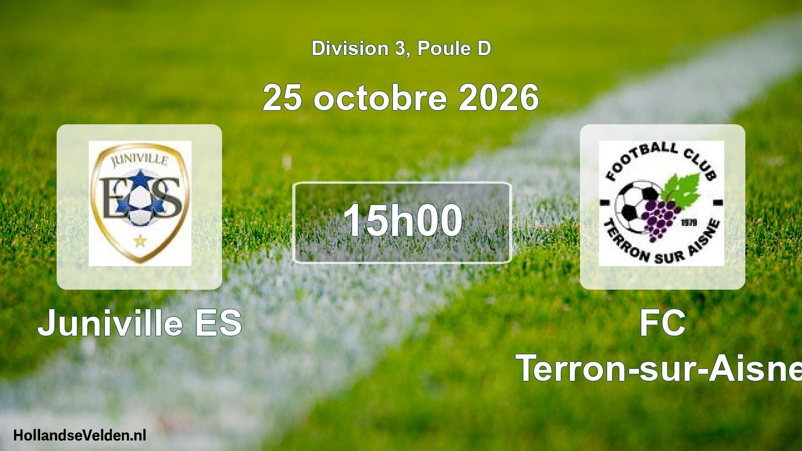Match programmé: Juniville ES - FC Terron-sur-Aisne (25 octobre 2026)