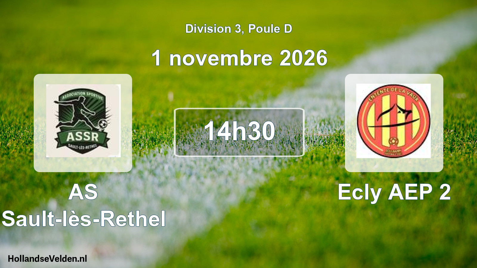 Match programmé: AS Sault-lès-Rethel - Ecly AEP 2 (1 novembre 2026)