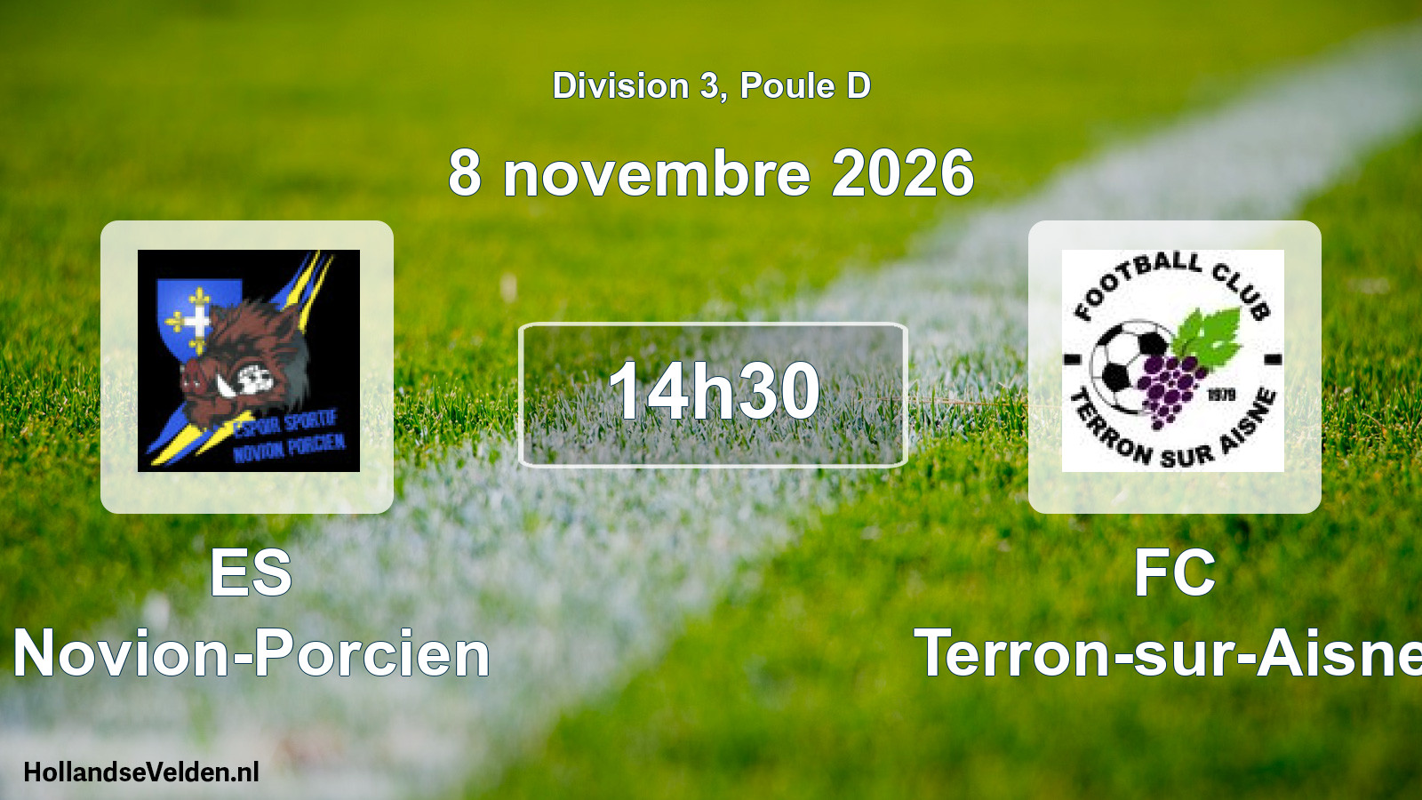 Match programmé: ES Novion-Porcien - FC Terron-sur-Aisne (8 novembre 2026)