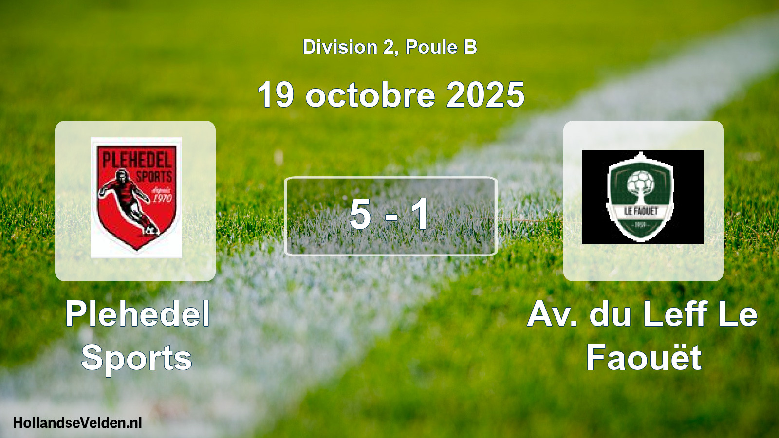Gespeelde wedstrijd: Plehedel Sports - Av. du Leff Le Faouët 5 - 1 (19 oktober 2025)
