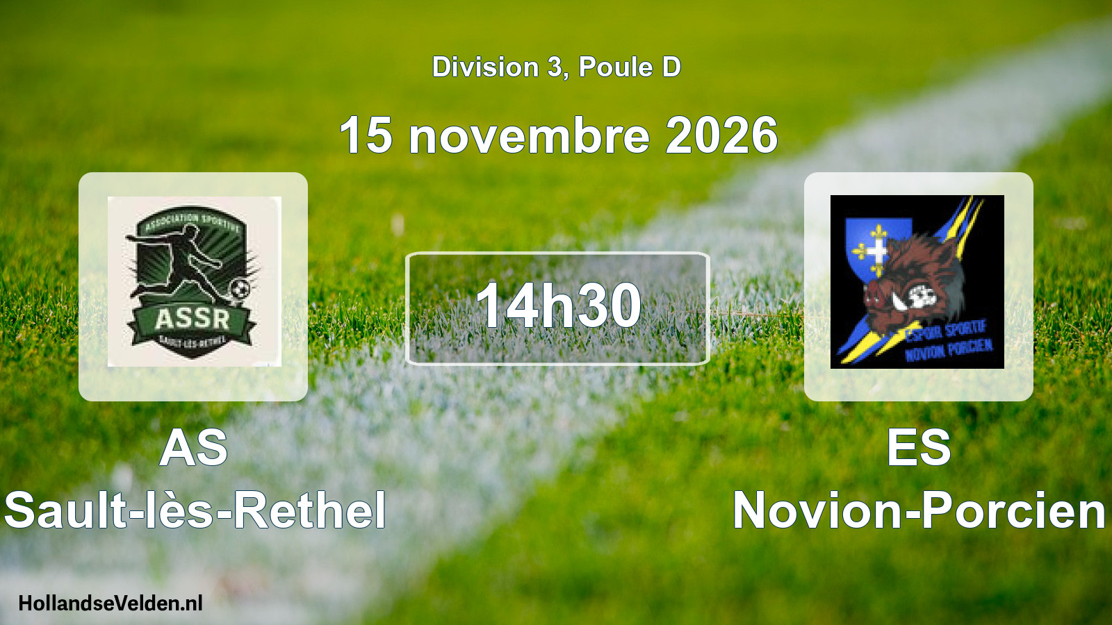 Match programmé: AS Sault-lès-Rethel - ES Novion-Porcien (15 novembre 2026)