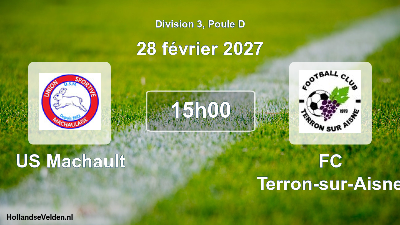 Match programmé: US Machault - FC Terron-sur-Aisne (28 février 2027)