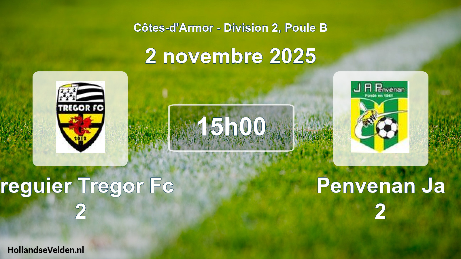 Geplande wedstrijd: Treguier Tregor Fc 2 - Penvenan Ja 2 (2 novembre 2025)