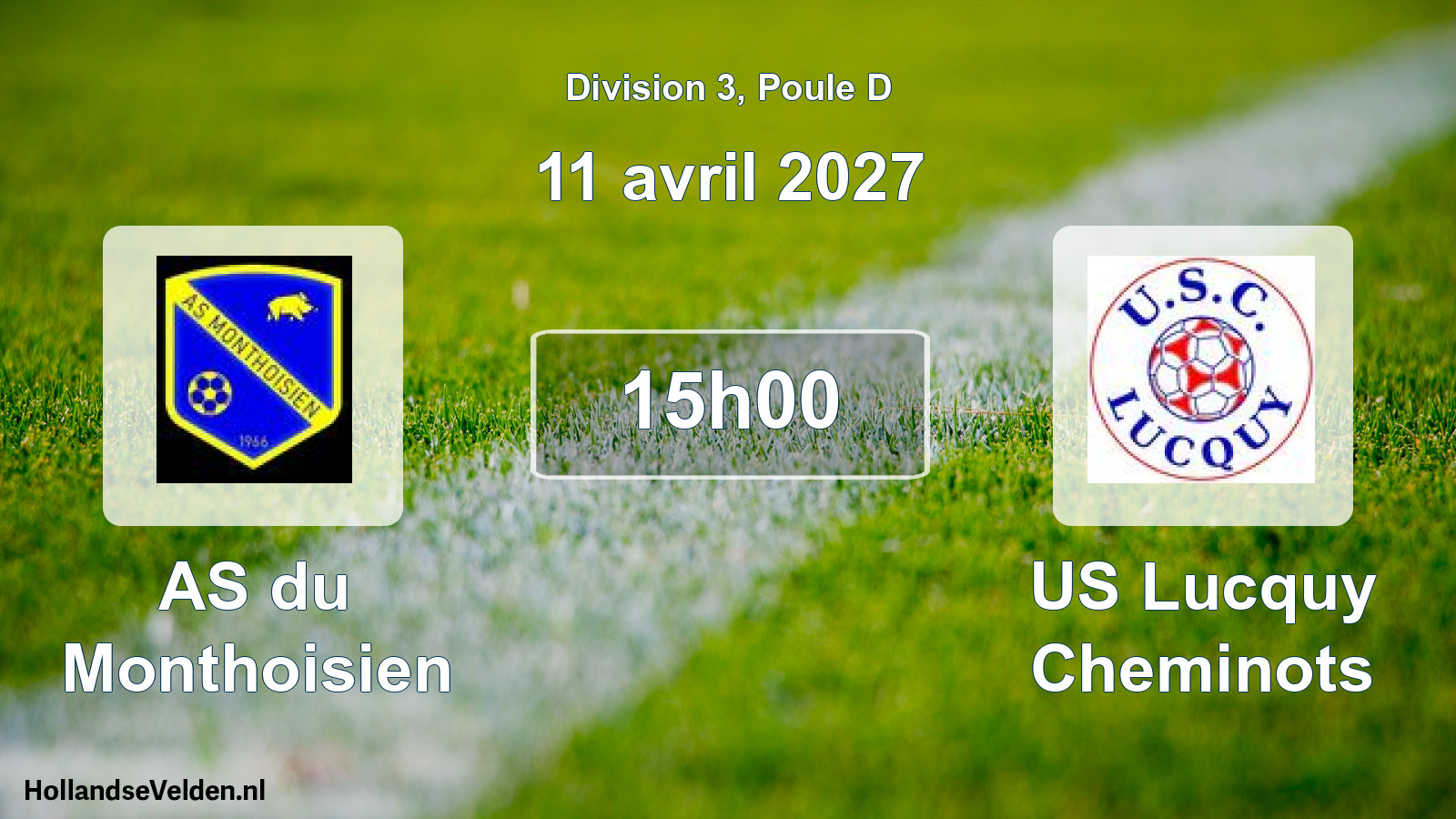Match programmé: AS du Monthoisien - US Lucquy Cheminots (11 avril 2027)