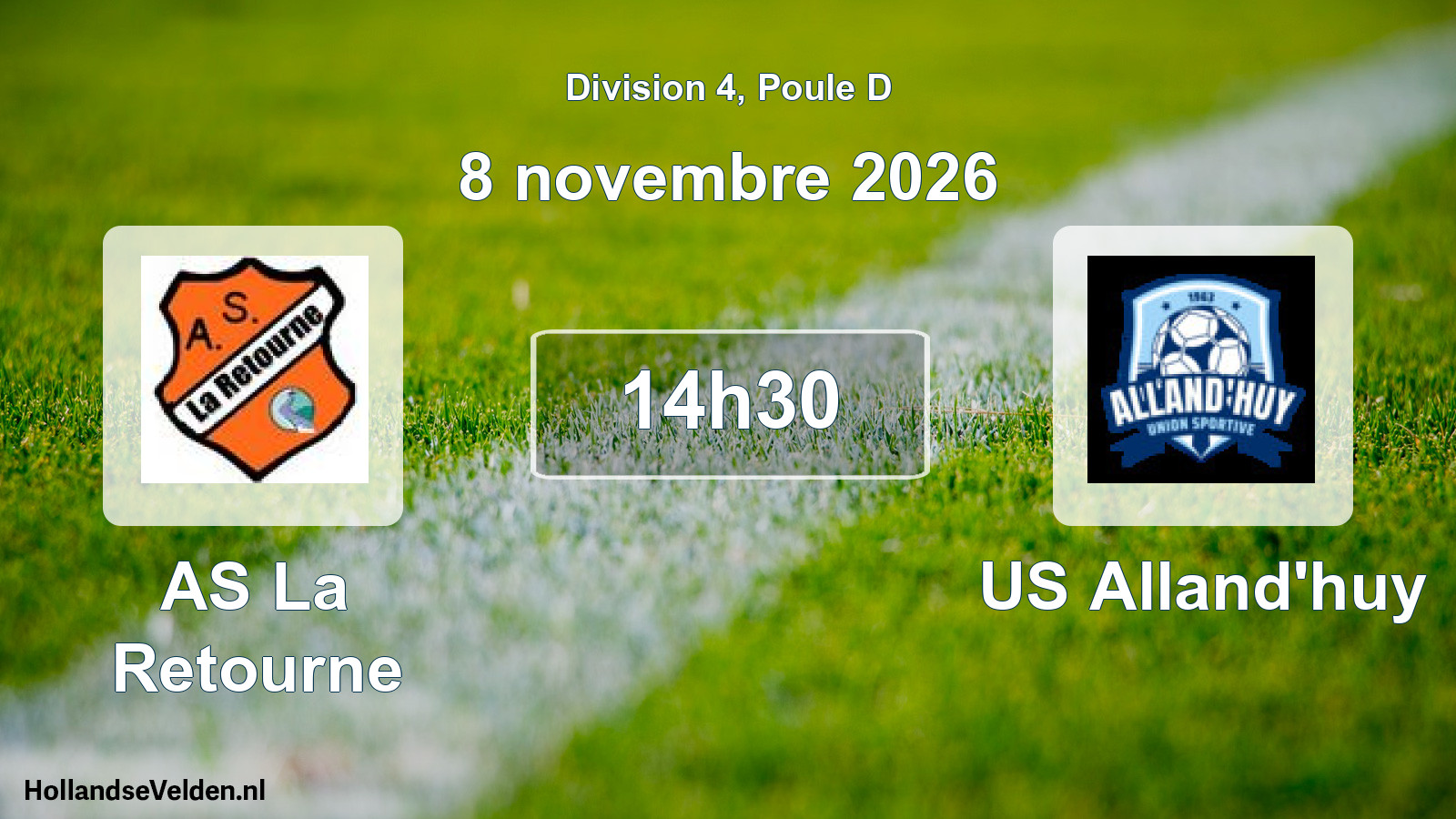 Match programmé: AS La Retourne - US Alland'huy (8 novembre 2026)
