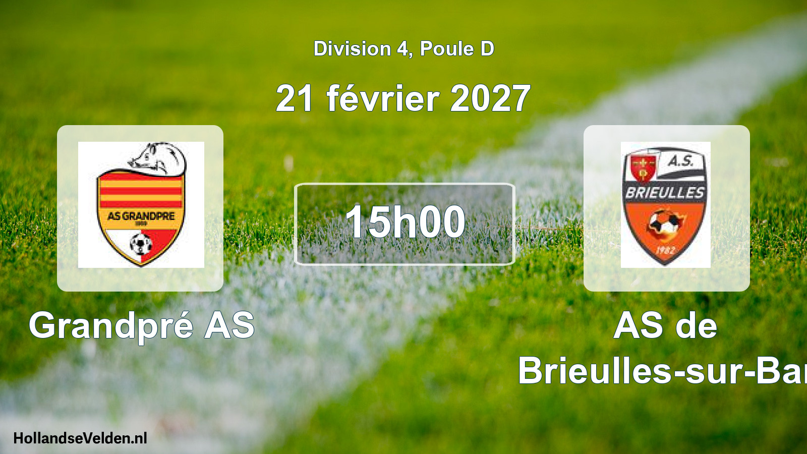 Match programmé: Grandpré AS - AS de Brieulles-sur-Bar (21 février 2027)