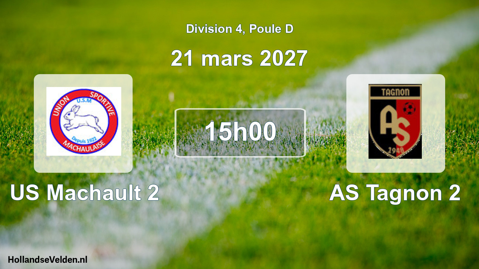 Match programmé: US Machault 2 - AS Tagnon 2 (21 mars 2027)