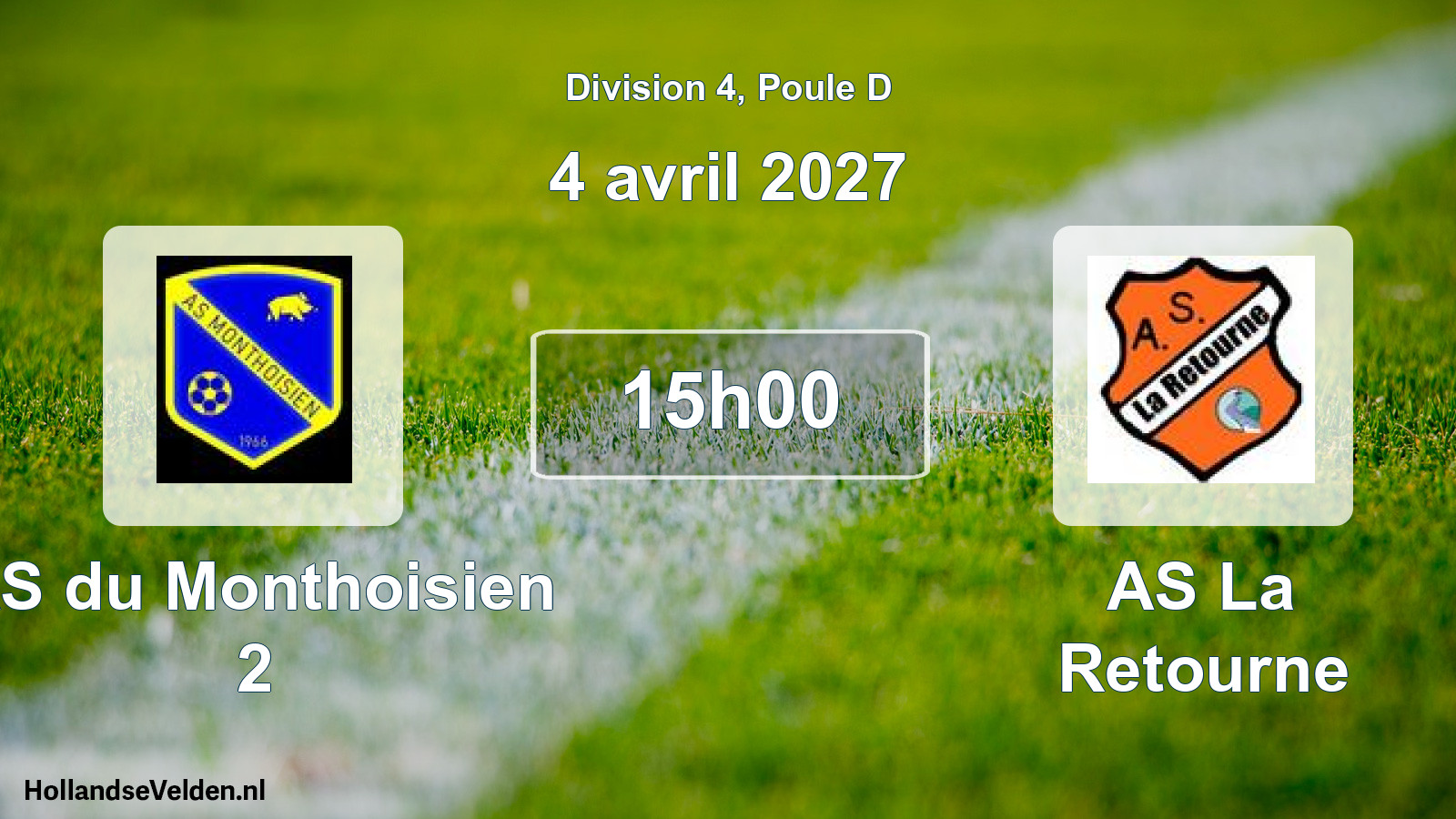 Match programmé: AS du Monthoisien 2 - AS La Retourne (4 avril 2027)
