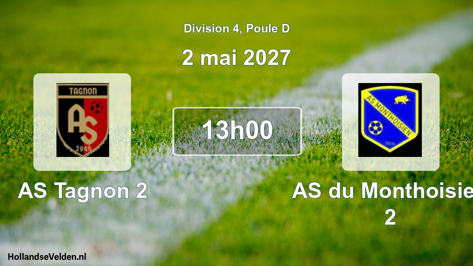 Match programmé: AS Tagnon 2 - AS du Monthoisien 2 (2 mai 2027)