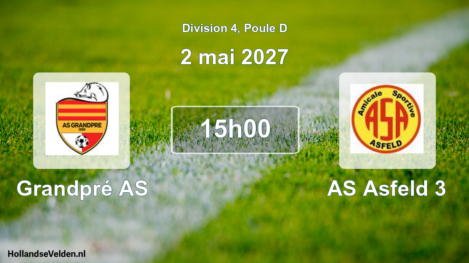Match programmé: Grandpré AS - AS Asfeld 3 (2 mai 2027)
