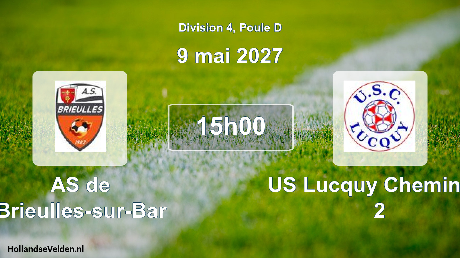 Match programmé: AS de Brieulles-sur-Bar - US Lucquy Cheminots 2 (9 mai 2027)