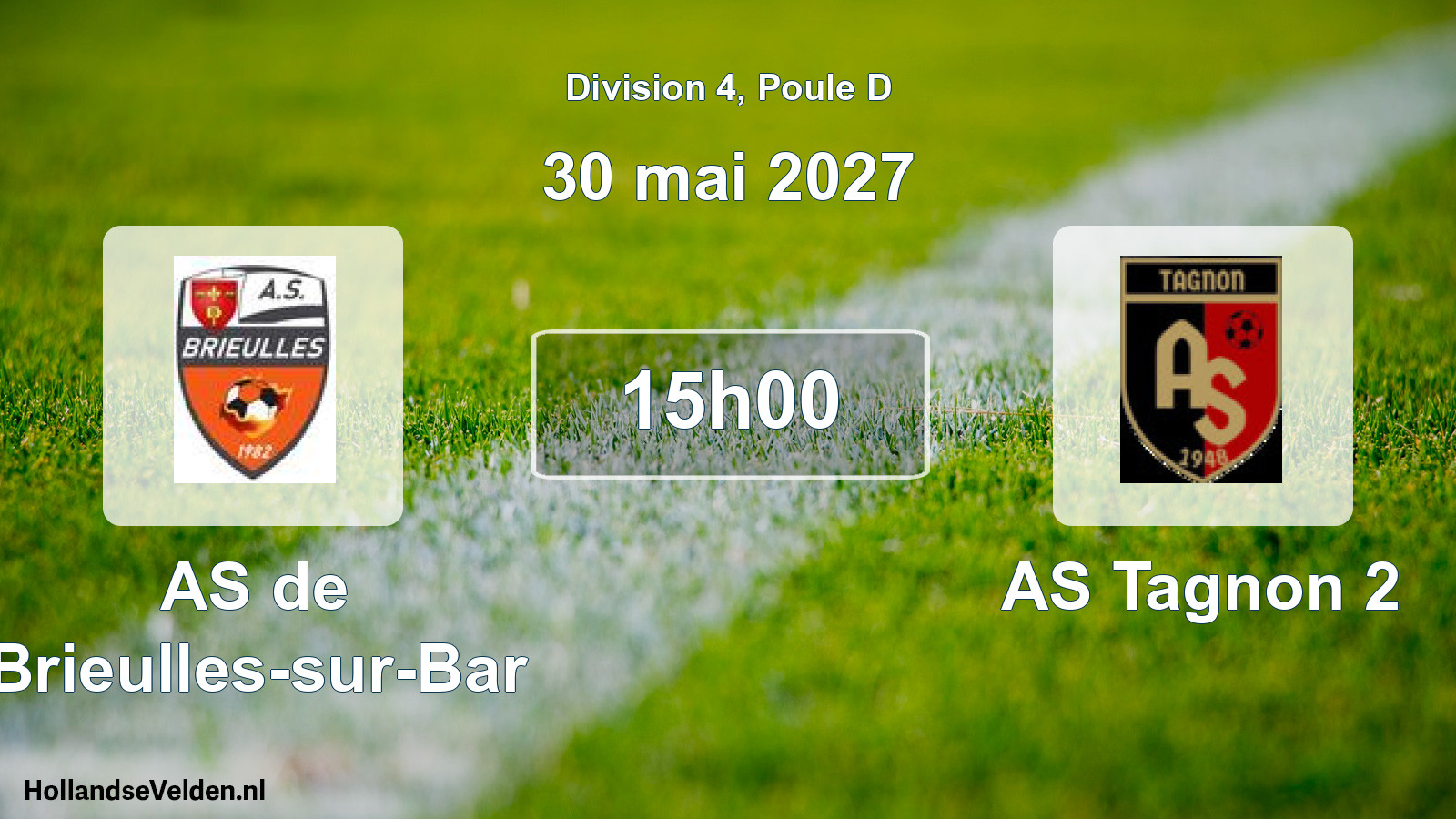 Match programmé: AS de Brieulles-sur-Bar - AS Tagnon 2 (30 mai 2027)