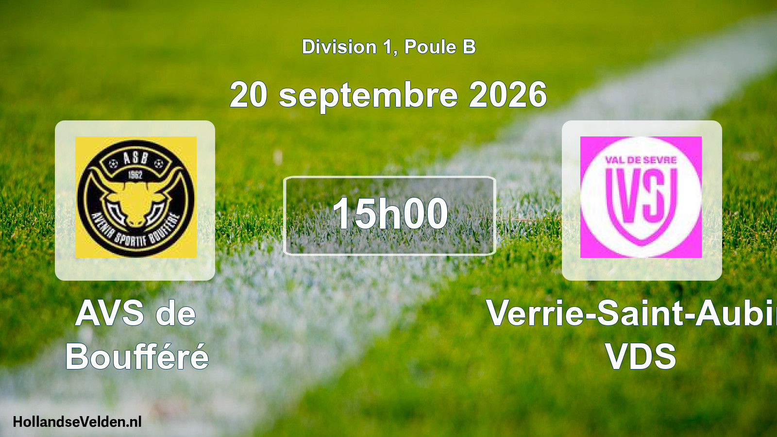 Match programmé: AVS de Boufféré - Verrie-Saint-Aubin VDS (20 septembre 2026)