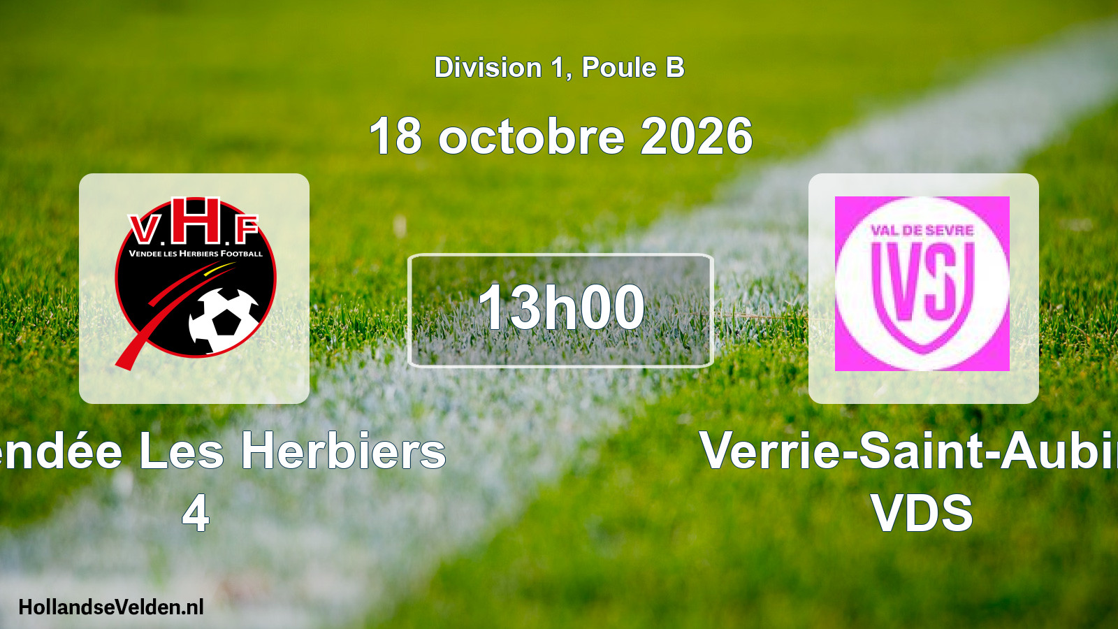 Scheduled Match: Vendée Les Herbiers 4 - Verrie-Saint-Aubin VDS (18 October 2026)