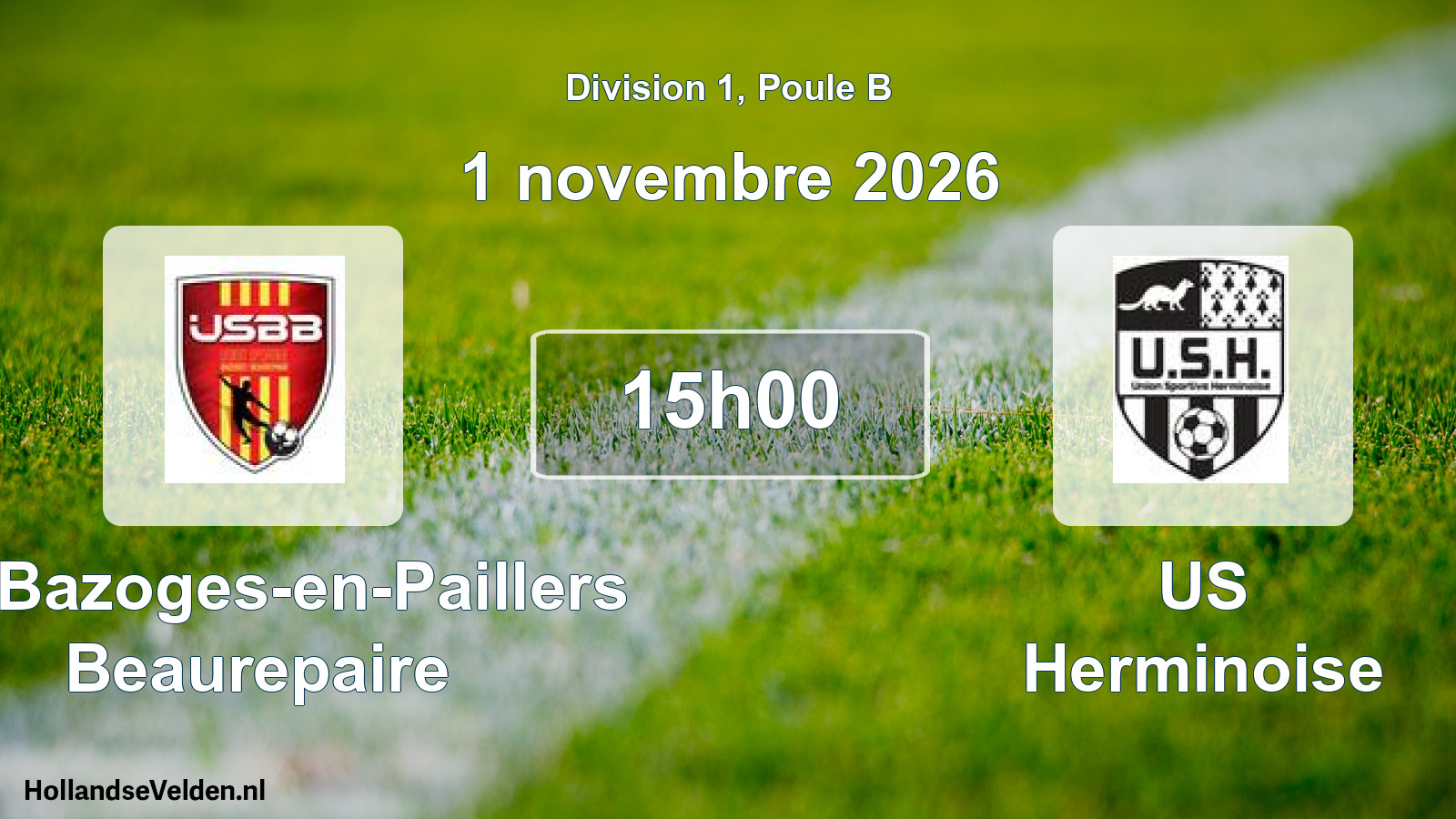 Geplande wedstrijd: US Bazoges-en-Paillers Beaurepaire - US Herminoise (1 november 2026)