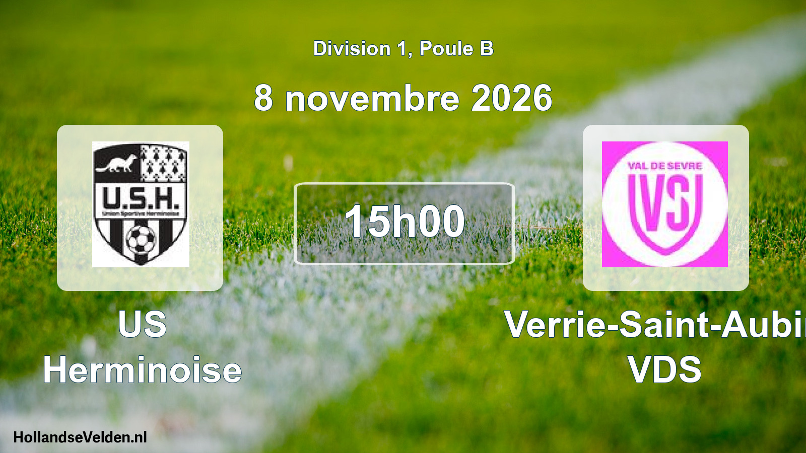 Geplande wedstrijd: US Herminoise - Verrie-Saint-Aubin VDS (8 november 2026)