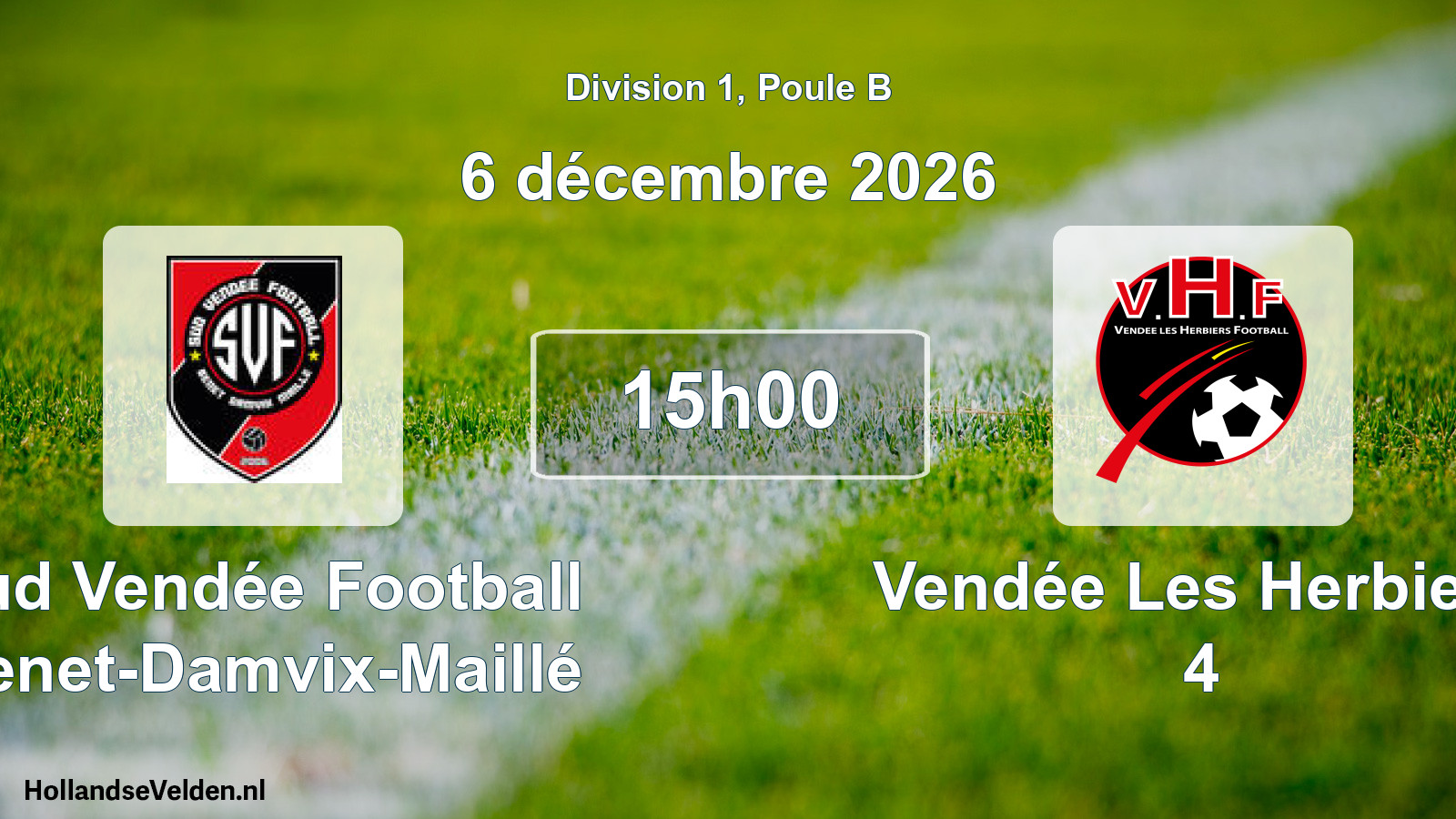 Scheduled Match: Sud Vendée Football Benet-Damvix-Maillé - Vendée Les Herbiers 4 (6 December 2026)