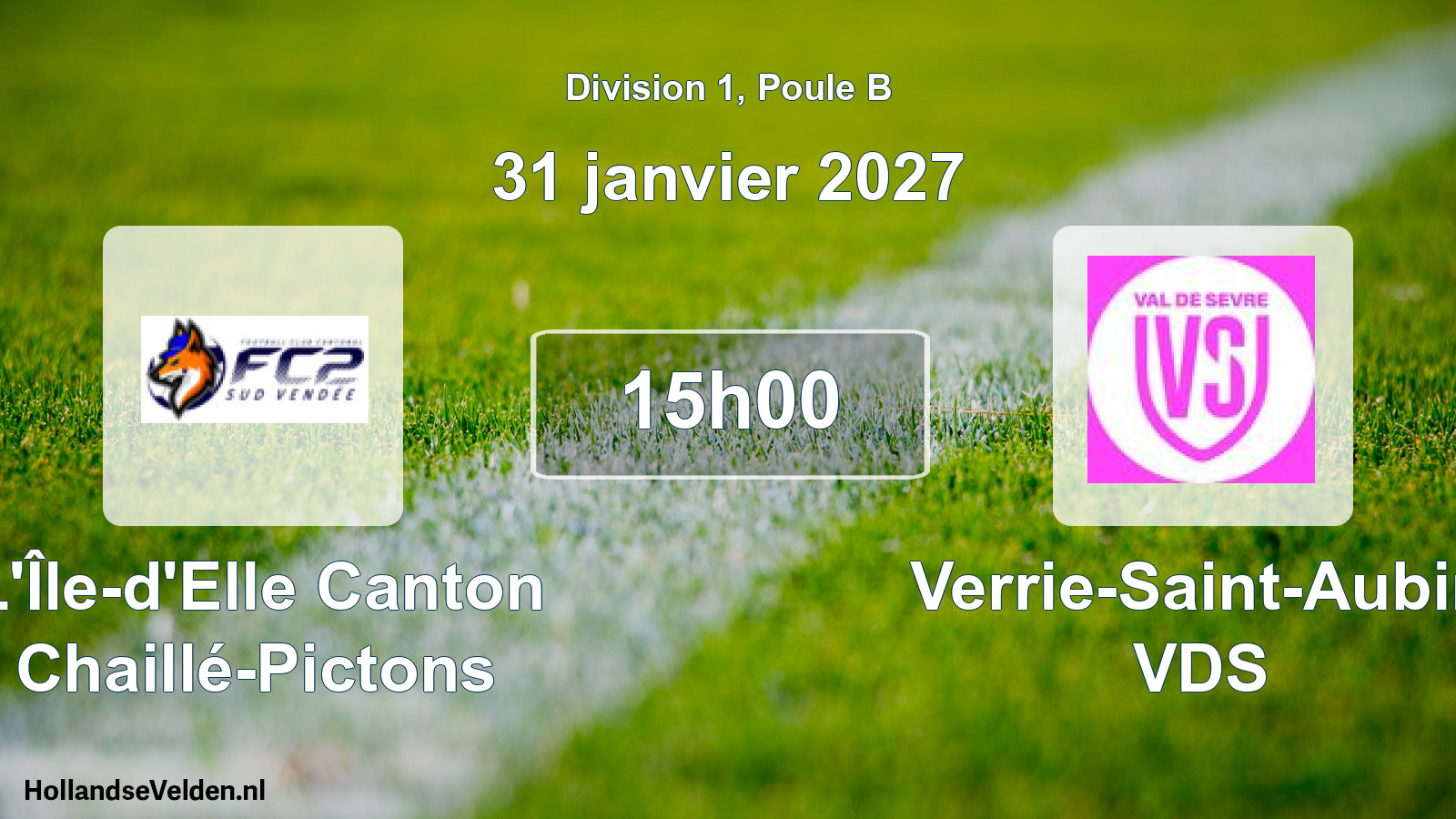 Scheduled Match: L'Île-d'Elle Canton Chaillé-Pictons - Verrie-Saint-Aubin VDS (31 January 2027)