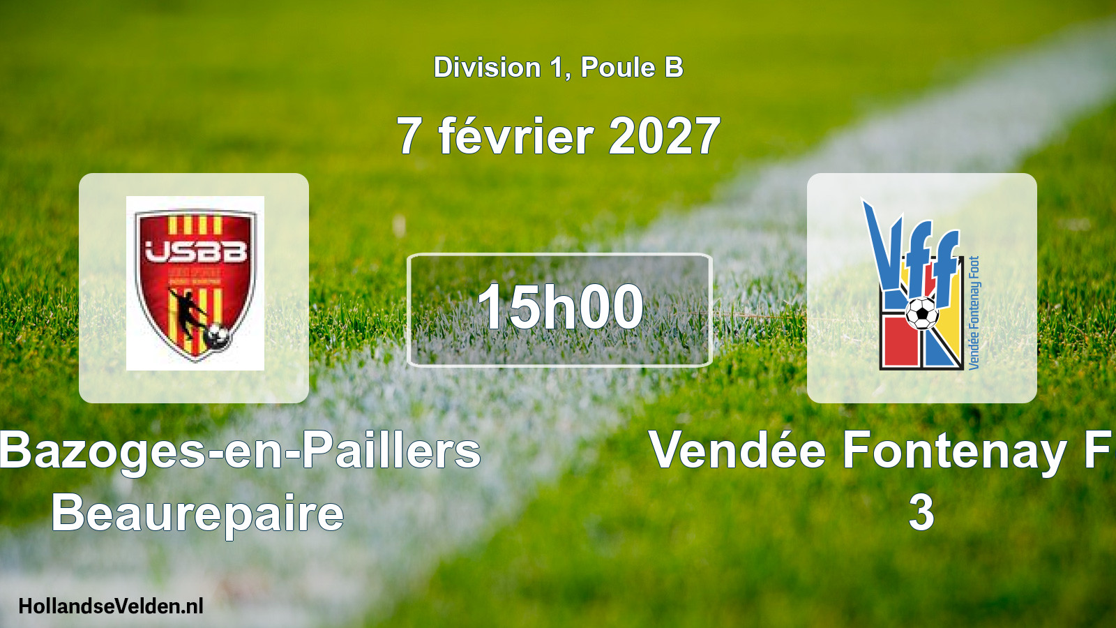 Scheduled Match: US Bazoges-en-Paillers Beaurepaire - Vendée Fontenay Foot 3 (7 February 2027)