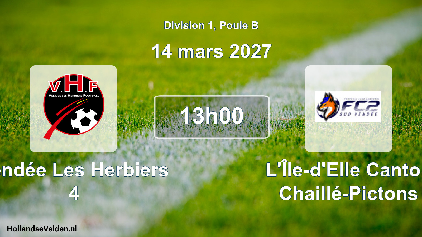 Scheduled Match: Vendée Les Herbiers 4 - L'Île-d'Elle Canton Chaillé-Pictons (14 March 2027)