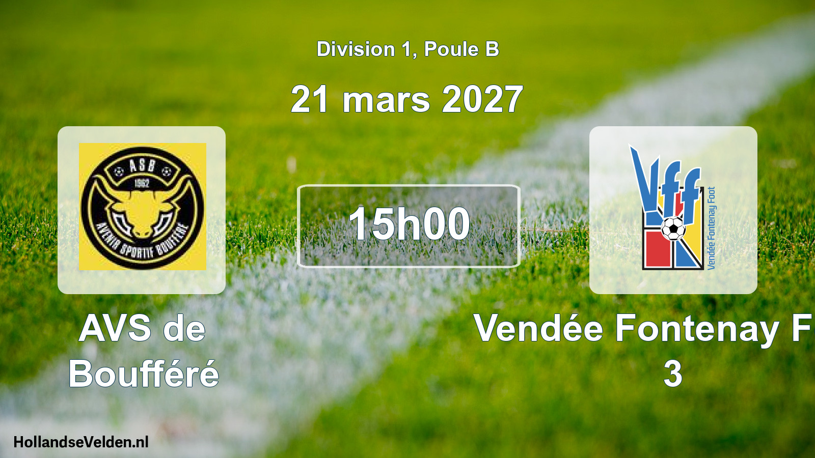 Scheduled Match: AVS de Boufféré - Vendée Fontenay Foot 3 (21 March 2027)