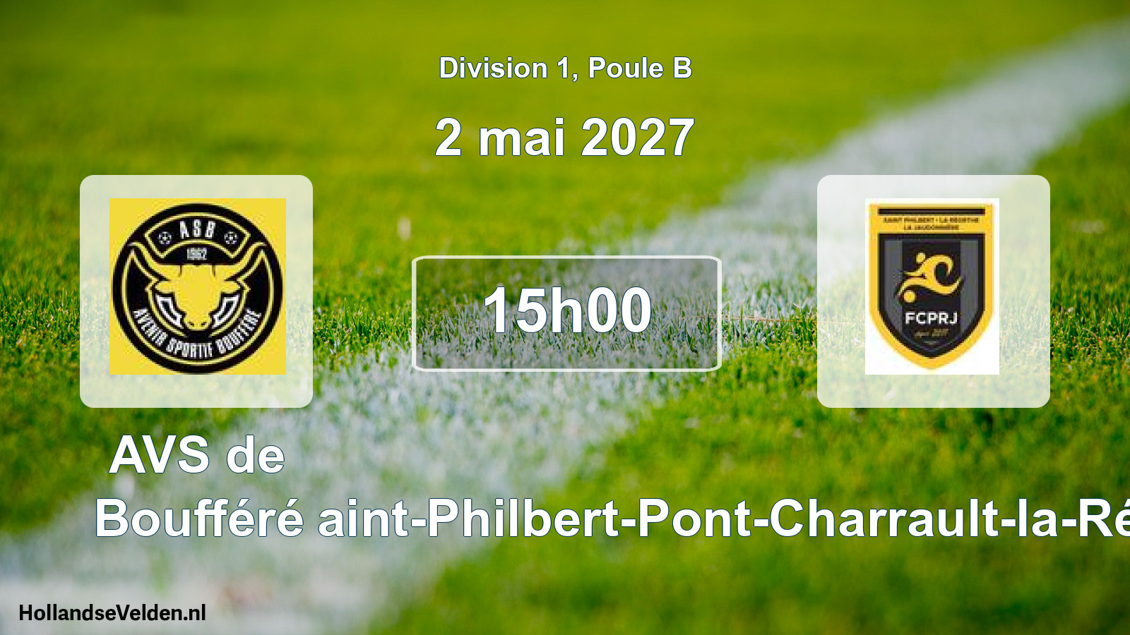 Scheduled Match: AVS de Boufféré - Saint-Philbert-Pont-Charrault-la-Réorthe-Jaudonniè (2 May 2027)