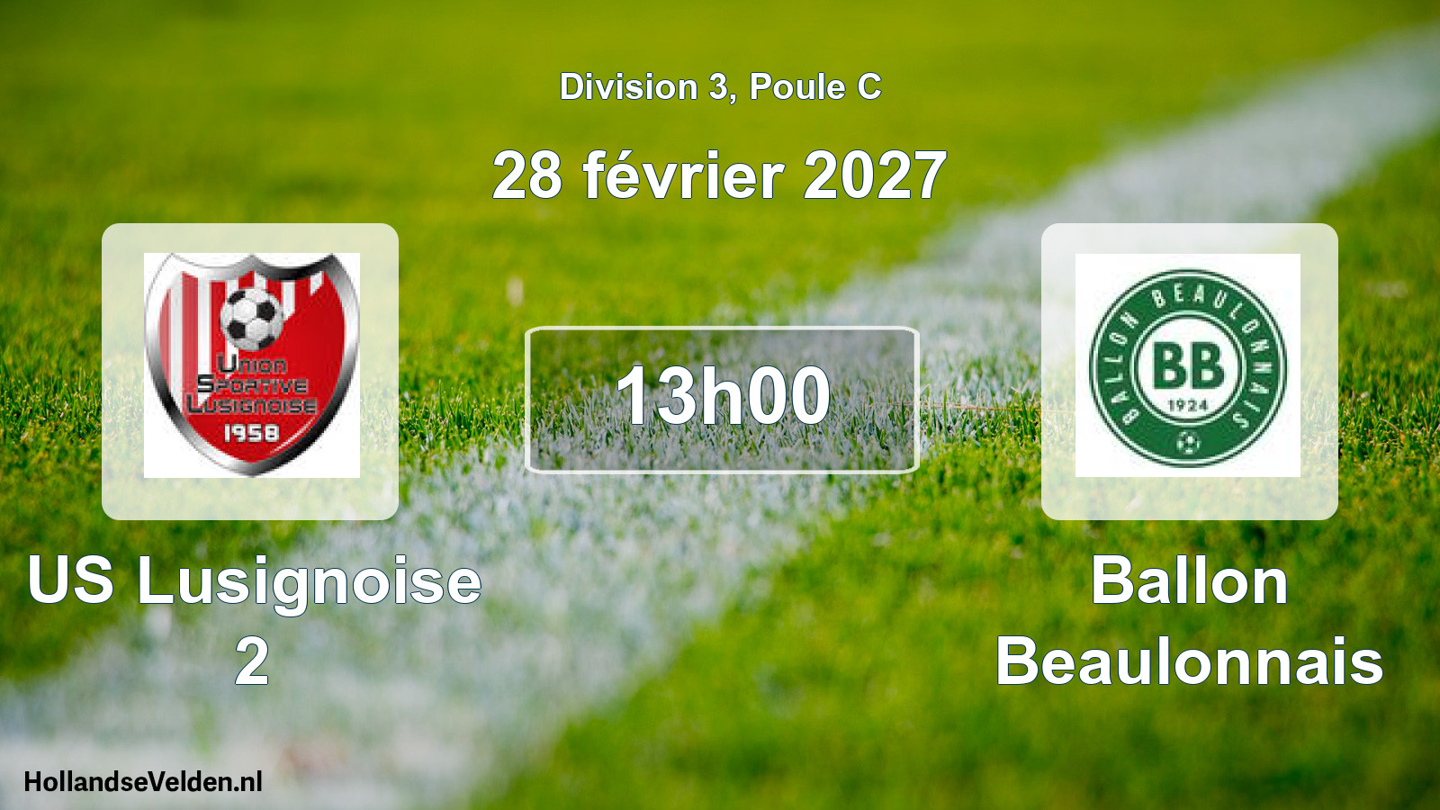 Match programmé: US Lusignoise 2 - Ballon Beaulonnais (28 février 2027)