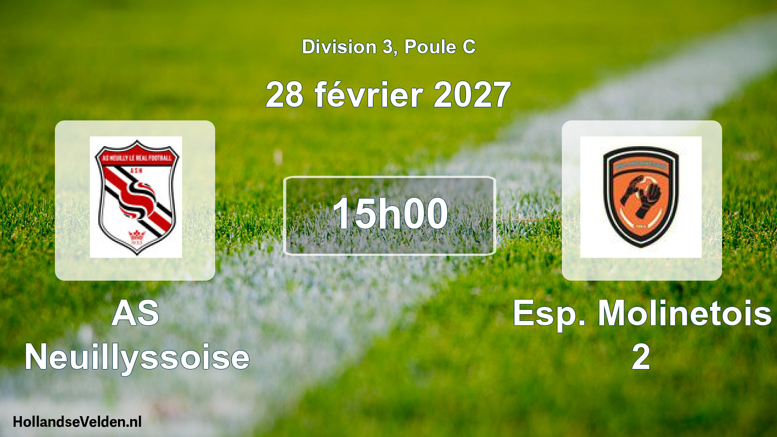 Match programmé: AS Neuillyssoise - Esp. Molinetois 2 (28 février 2027)