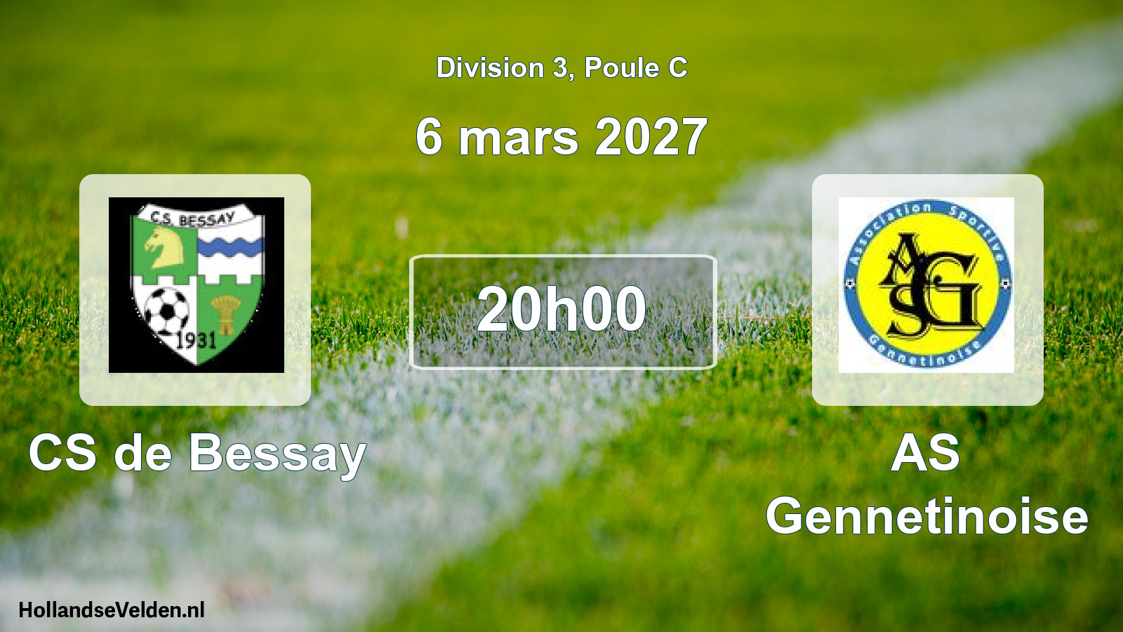 Match programmé: CS de Bessay - AS Gennetinoise (6 mars 2027)