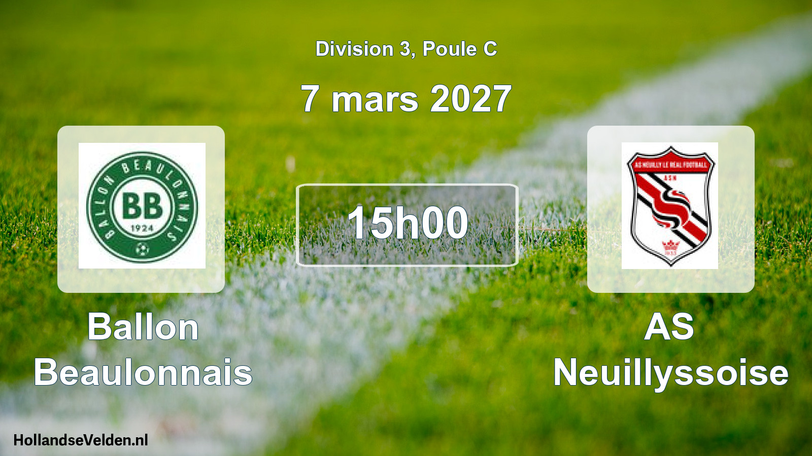 Match programmé: Ballon Beaulonnais - AS Neuillyssoise (7 mars 2027)
