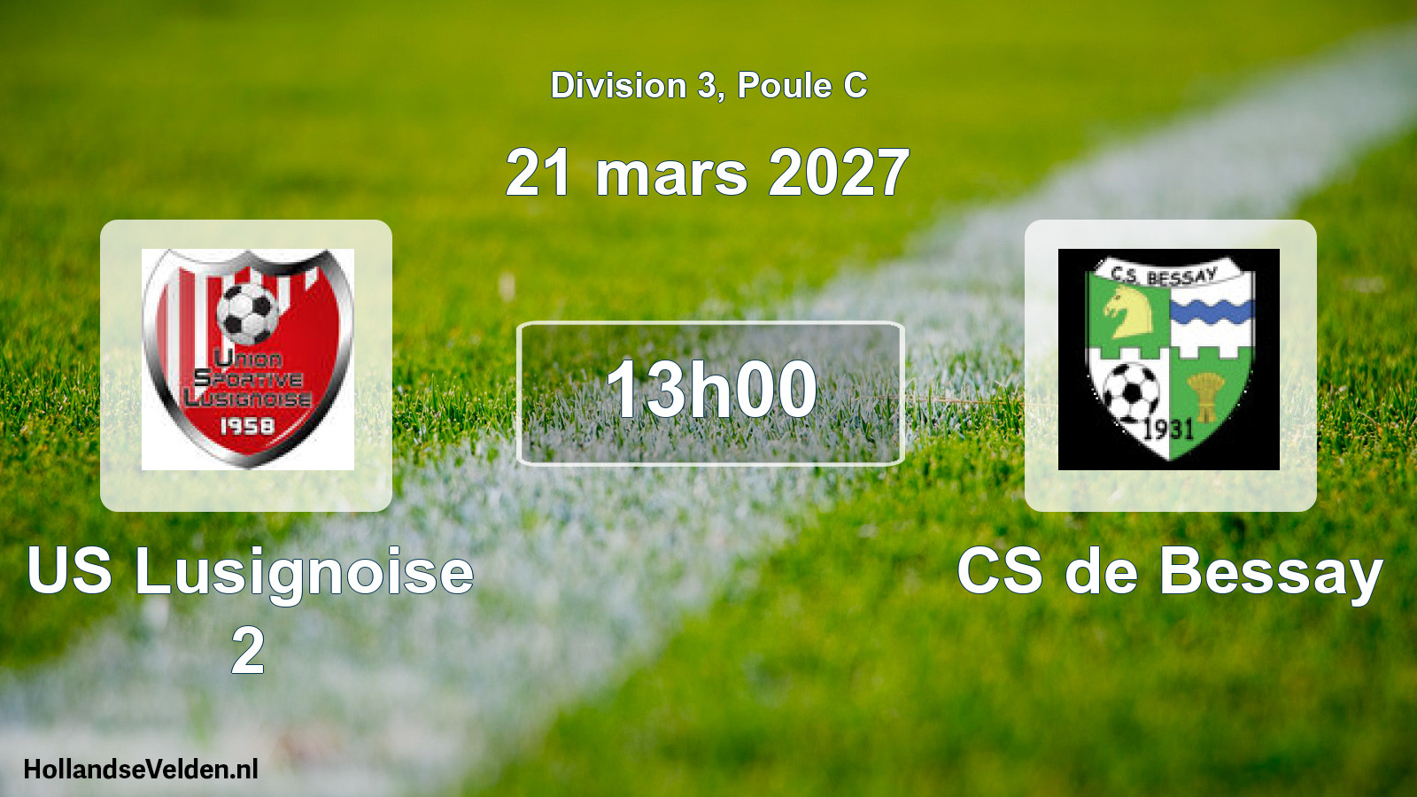 Match programmé: US Lusignoise 2 - CS de Bessay (21 mars 2027)