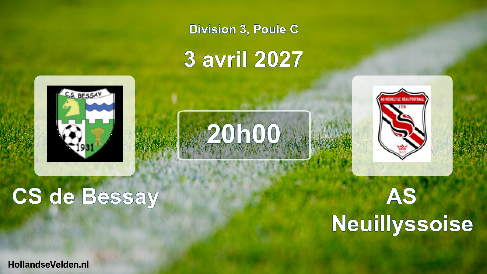 Match programmé: CS de Bessay - AS Neuillyssoise (3 avril 2027)