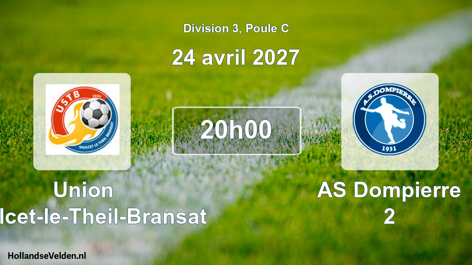 Match programmé: Union Saulcet-le-Theil-Bransat - AS Dompierre 2 (24 avril 2027)