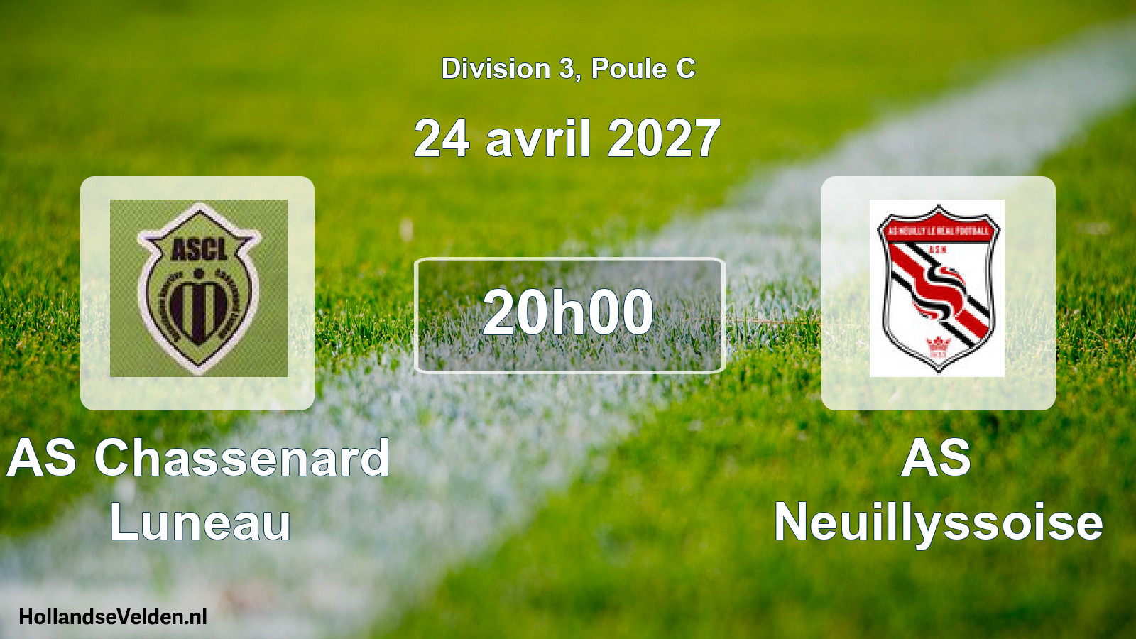 Match programmé: AS Chassenard Luneau - AS Neuillyssoise (24 avril 2027)